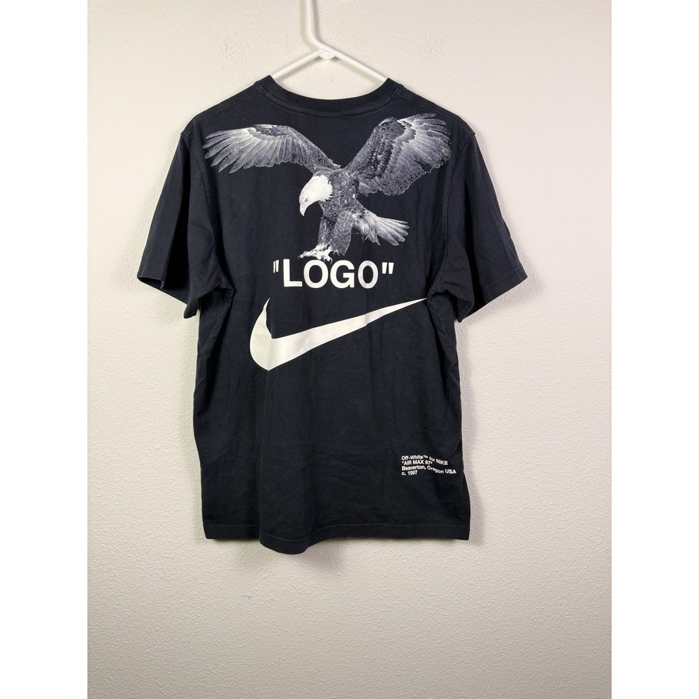 Off White x Nike NRG Big Logo Eagle Tuxedo Swoosh T-Shirt‎ Sz L